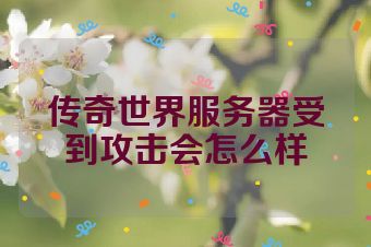 传奇世界服务器受到攻击会怎么样