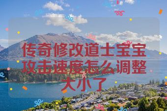 传奇修改道士宝宝攻击速度怎么调整大小了