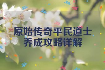 原始传奇平民道士养成攻略详解