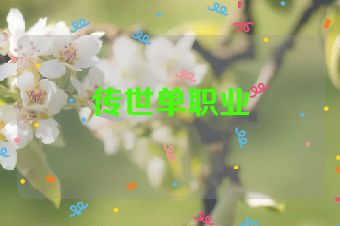传世单职业