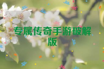专属传奇手游破解版