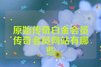 原始传奇白金会员传奇会员网站有哪些