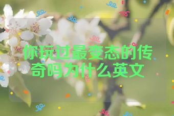 你玩过最变态的传奇吗为什么英文