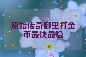 原始传奇哪里打金币最快最稳