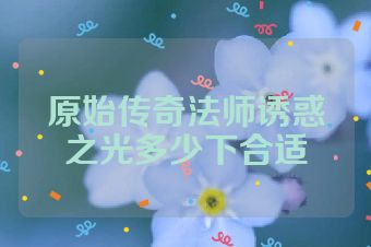 原始传奇法师诱惑之光多少下合适