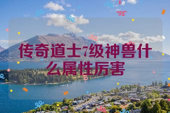 传奇道士7级神兽什么属性厉害