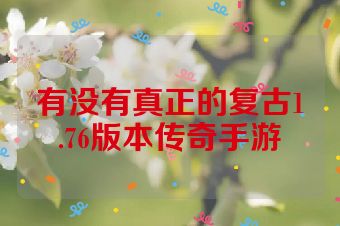 有没有真正的复古1.76版本传奇手游