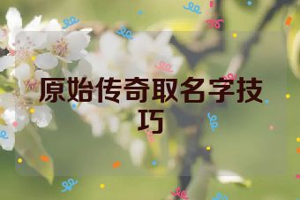 原始传奇取名字技巧