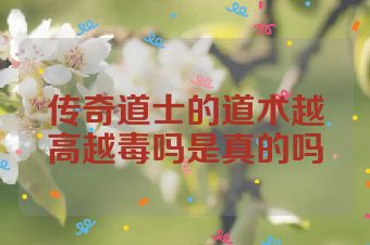 传奇道士的道术越高越毒吗是真的吗