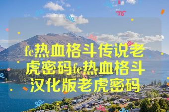fc热血格斗传说老虎密码fc热血格斗汉化版老虎密码