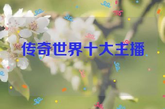 传奇世界十大主播