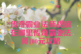 传奇霸业法师战旗在哪里传奇霸业法师100元攻略