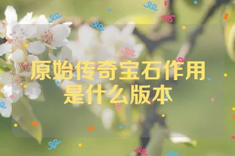 原始传奇宝石作用是什么版本