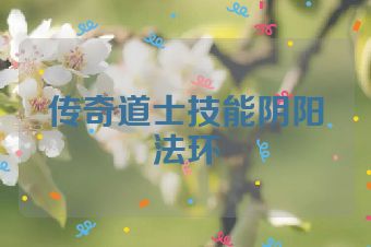 传奇道士技能阴阳法环