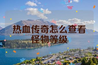 热血传奇怎么查看怪物等级