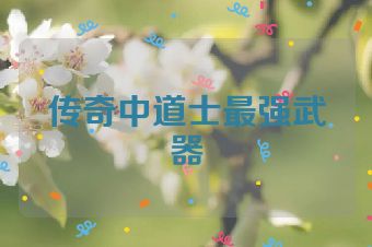 传奇中道士最强武器