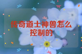 传奇道士神兽怎么控制的