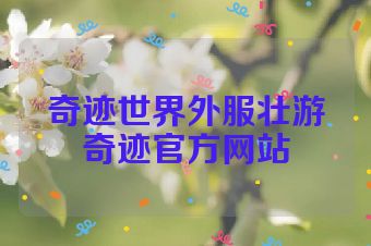 奇迹世界外服壮游奇迹官方网站