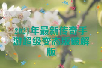 2021年最新传奇手游超级变态版破解版