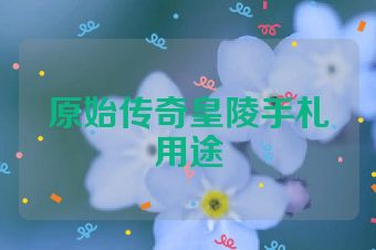 原始传奇皇陵手札用途