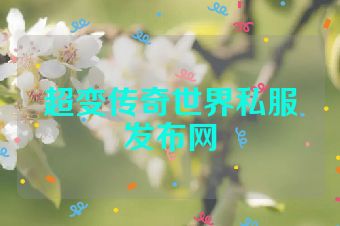 超变传奇世界私服发布网