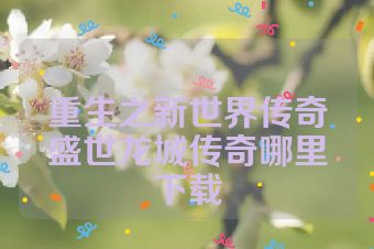 重生之新世界传奇盛世龙城传奇哪里下载