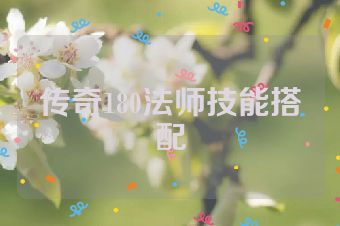 传奇180法师技能搭配