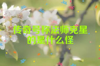 传奇号称法师克星的是什么怪