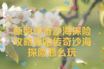 原始传奇沙海探险攻略原始传奇沙海探险怎么玩