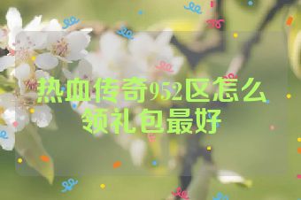 热血传奇952区怎么领礼包最好