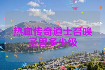 热血传奇道士召唤圣兽多少级