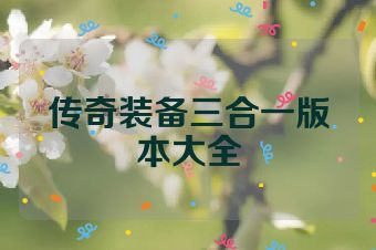 传奇装备三合一版本大全