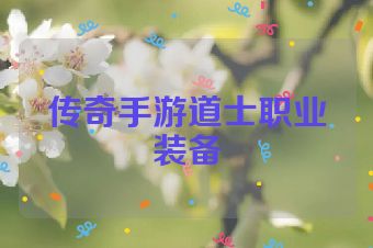 传奇手游道士职业装备