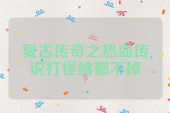 复古传奇之热血传说打怪啥都不掉