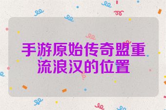 手游原始传奇盟重流浪汉的位置