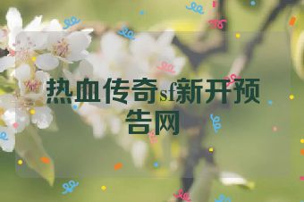 热血传奇sf新开预告网