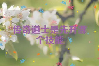 传奇道士是先升哪个技能