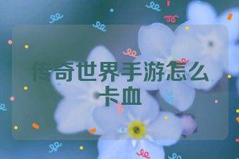 传奇世界手游怎么卡血