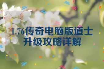 1.76传奇电脑版道士升级攻略详解
