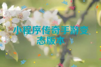 小程序传奇手游变态版本