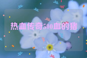 热血传奇500血的猪
