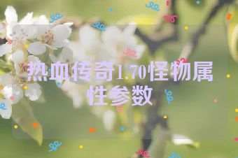 热血传奇1.70怪物属性参数