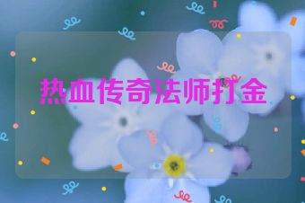 热血传奇法师打金