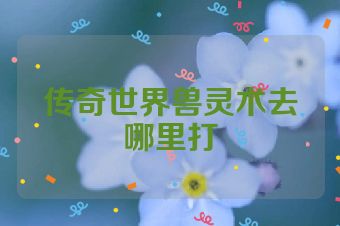 传奇世界兽灵术去哪里打
