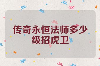 传奇永恒法师多少级招虎卫