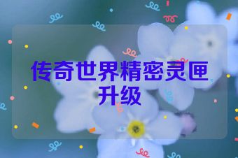 传奇世界精密灵匣升级