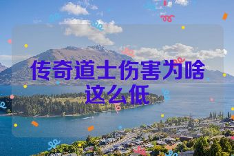 传奇道士伤害为啥这么低