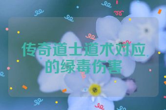 传奇道士道术对应的绿毒伤害