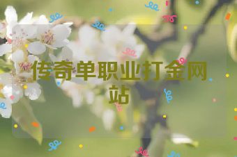 传奇单职业打金网站