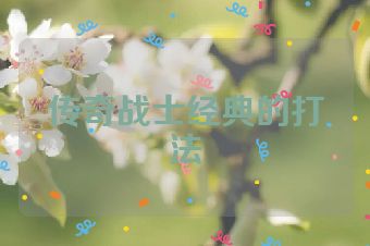 传奇战士经典的打法